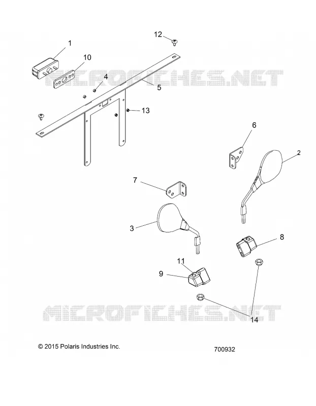 SPECCHIETTO / RETROVISORES AND LICENSE PLATE BRACKET