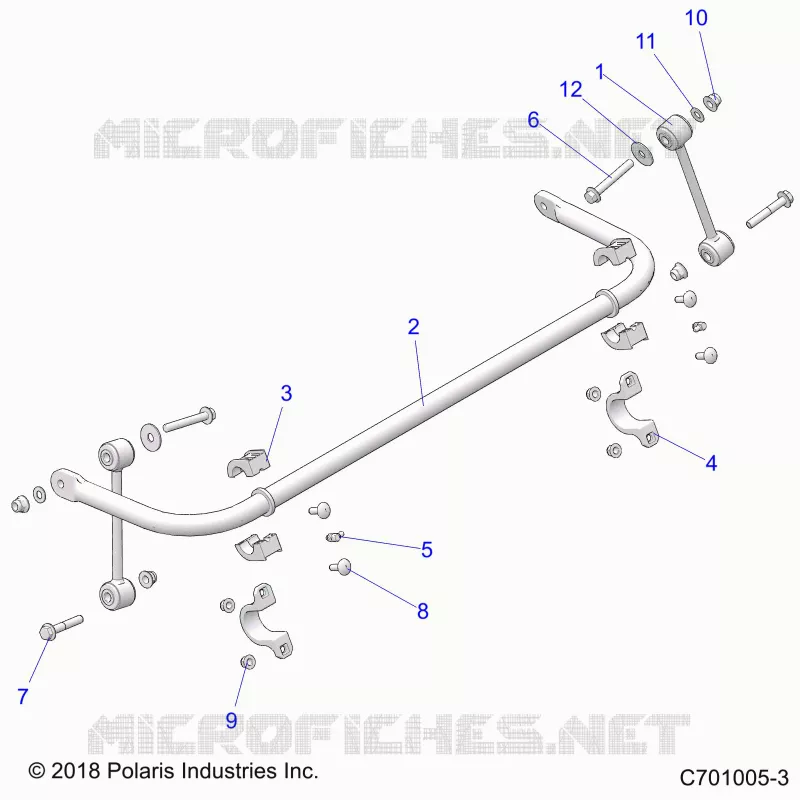 SUSPENSION, BARRA DI STABILIZZAZIONE, REAR