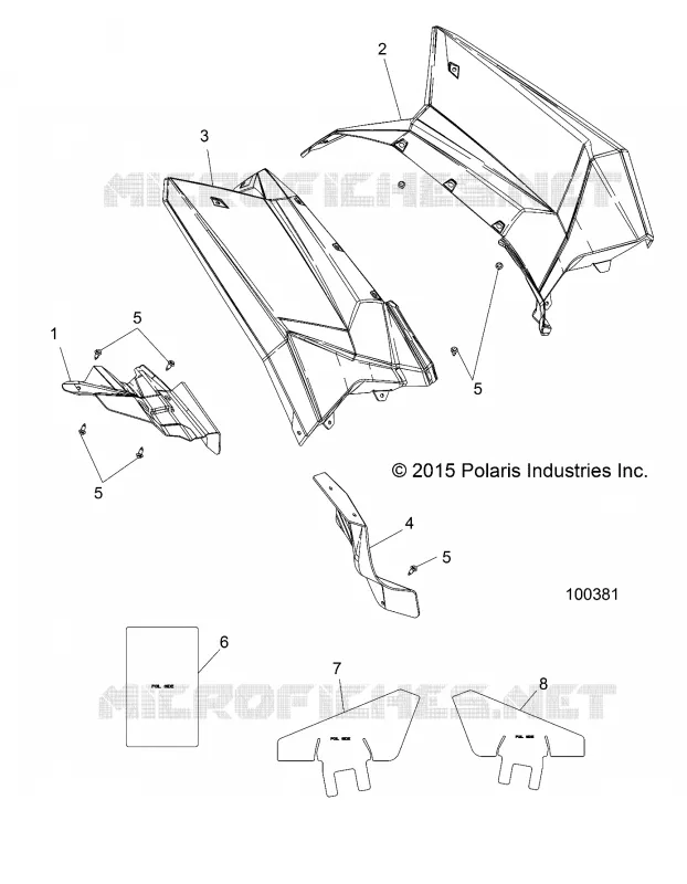 CARROZZERIA POSTERIORE CAB AND HEAT SHIELDS