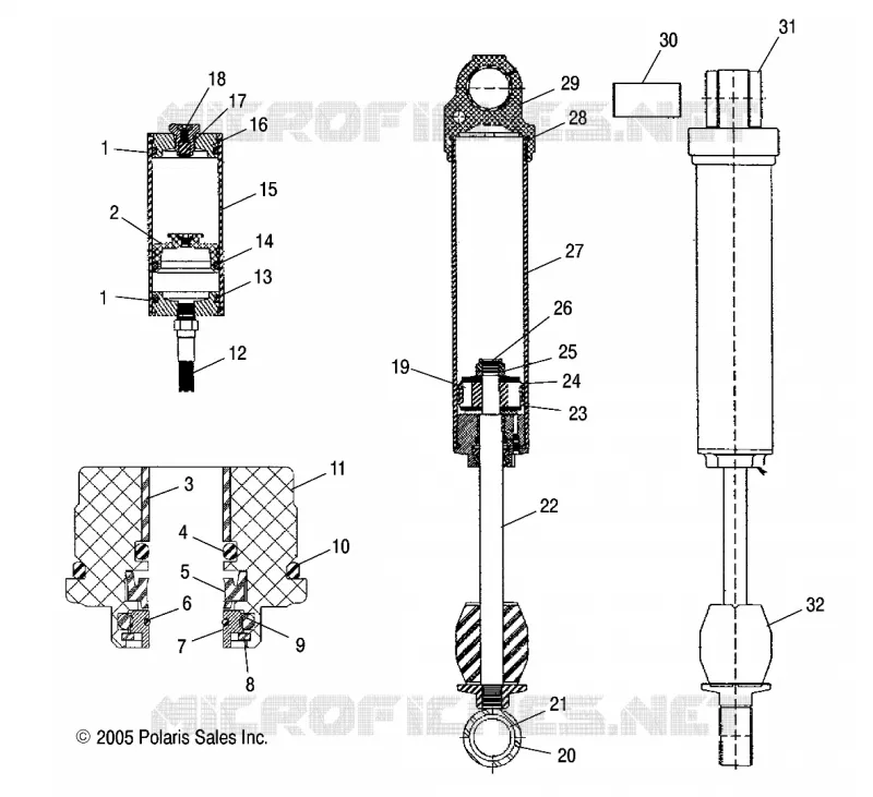 AMMORTIZZATORE POSTERIORE TRACK (M-10)(7043190)