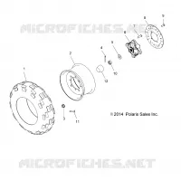 RUOTAS, FRONT TIRE AND BRAKE DISC