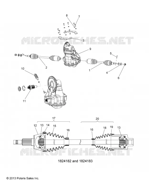 DRIVE LINE, SCATOLA DEGLI INGRANAGGI and HALF SHAFT