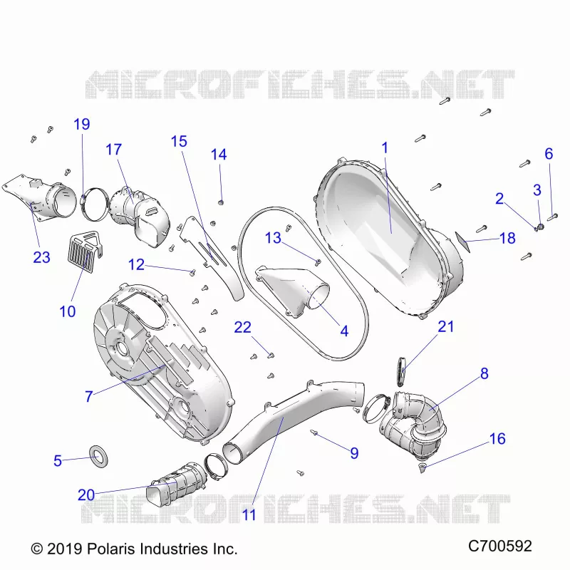 DRIVE TRAIN, COPERCHIO FRIZIONE AND DUCTING