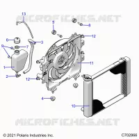 ENGINE, SISTEMA DI RAFFREDDAMENTO, RADIATOR, FAN & OVERFLOW BOTTLE