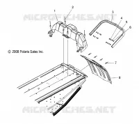 PARAURTI POSTERIORE, SNOWFLAP, and FANALE POSTERIORE HOUSING