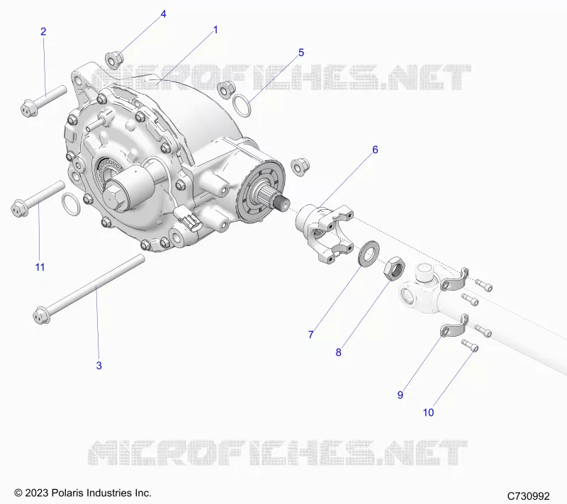 TRASMISSIONE, REAR GEARCASE MOUNTING