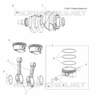 ENGINE, ALBERO MOTORE AND PISTON