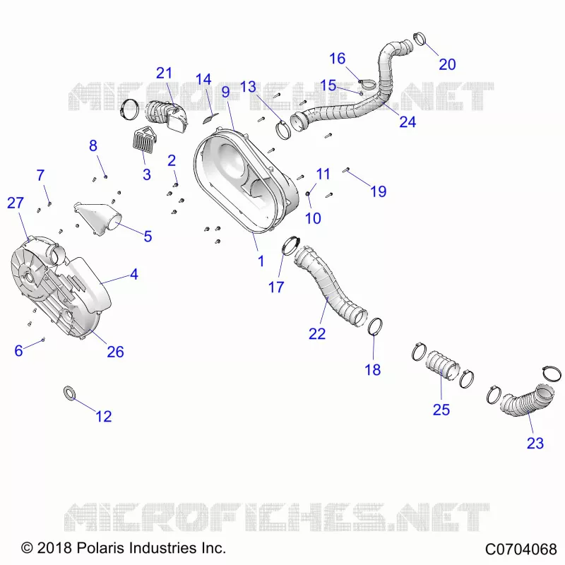 TRASMISSIONE, CLUTCH COVER AND DUCTING