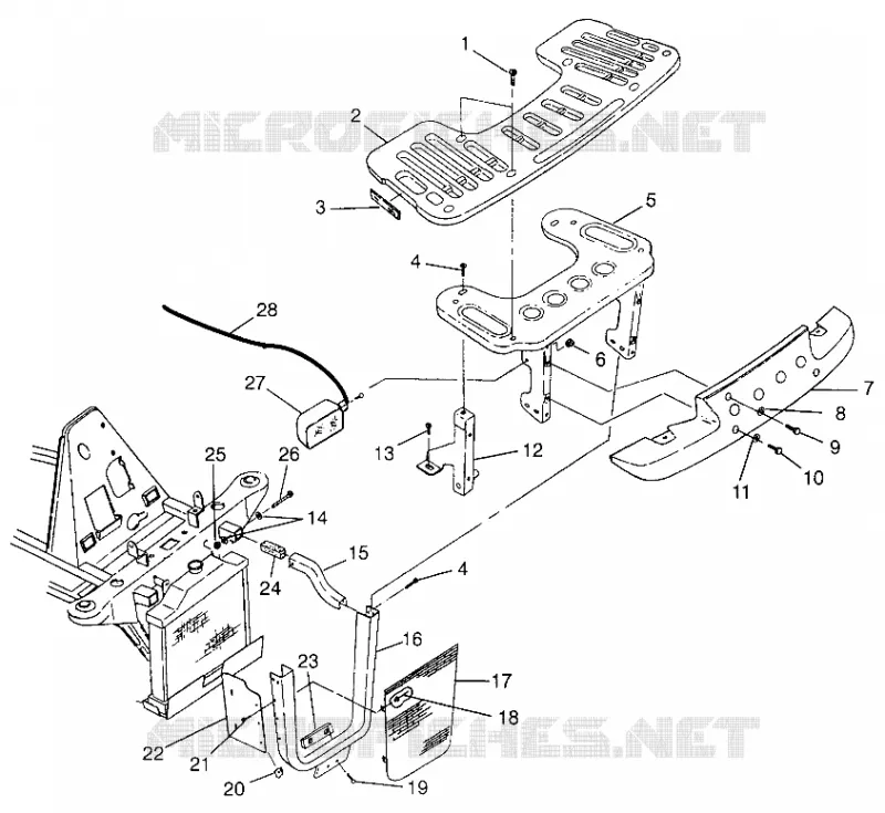 RACK ANTERIORE   PARAURTI MONTAGGIO  XPLORER 500 W97CD50A (4941354135A010)