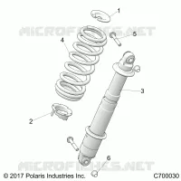 SUSPENSION, REAR SHOCK MONTAGGIO