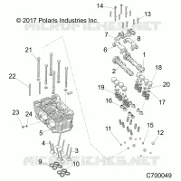 ENGINE, TESTA CILINDRO AND VALVES
