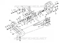 SCATOLA DEGLI INGRANAGGI/FRENO and copertura della catena MOUNTING 6x6 400L, SWEDISH S948740 and  NORW (4926812681035A)