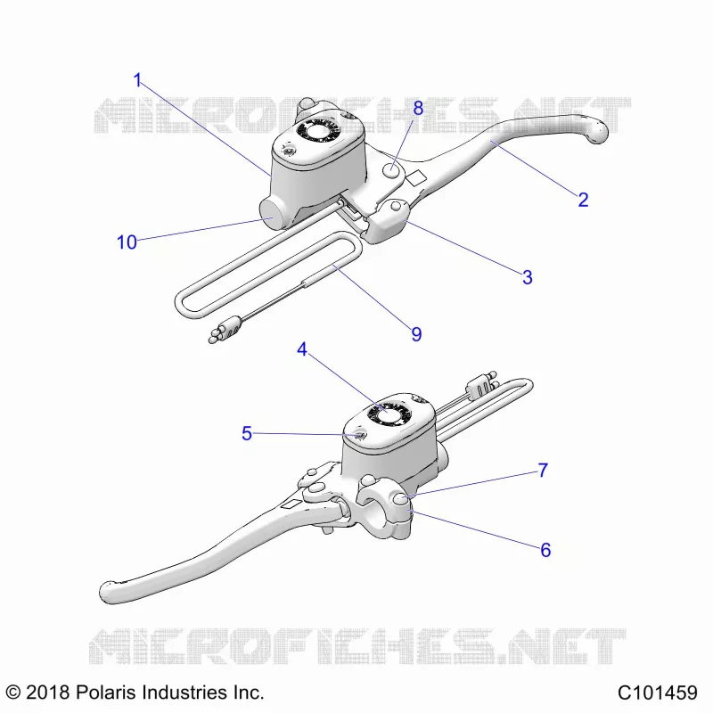 FRENO ANTERIORE BRAKE LEVER AND MASTER CYLINDER