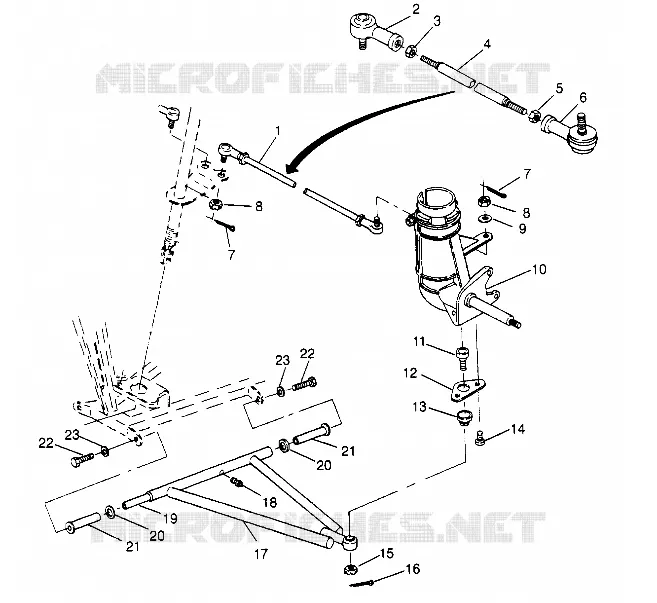 Wishbones ANTERIORI E TIRANTI STERZO Sport 400L W948540 (4927232723B006)