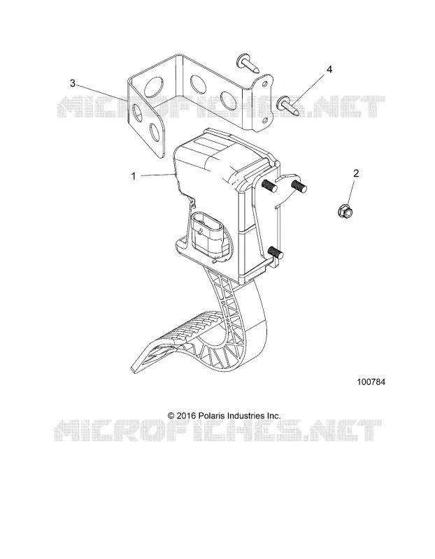ENGINE, ACCELERATORE PEDALE AND MOUNT