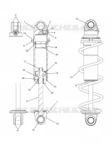 SUSPENSION, SHOCK ANTERIORE TRACK (BLACK COIL OVER)