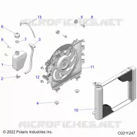 ENGINE, SISTEMA DI RAFFREDDAMENTO, RADIATOR, FAN & OVERFLOW BOTTLE
