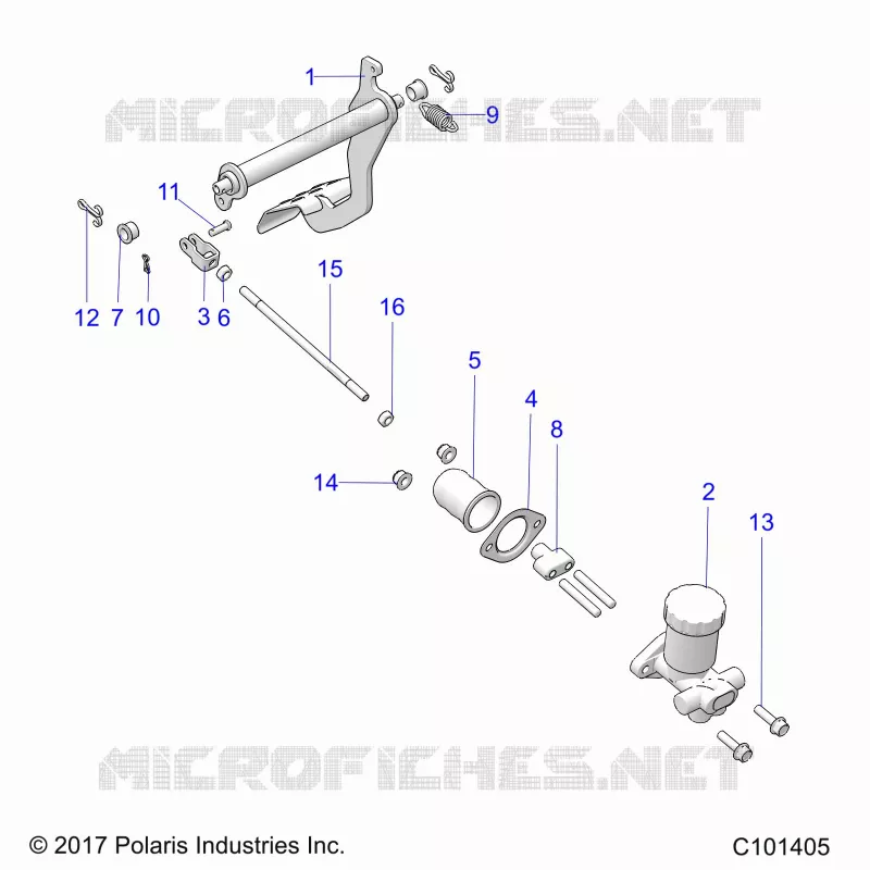 BRAKES, PEDAL AND CILINDRO PRINCIPALE MOUNTING