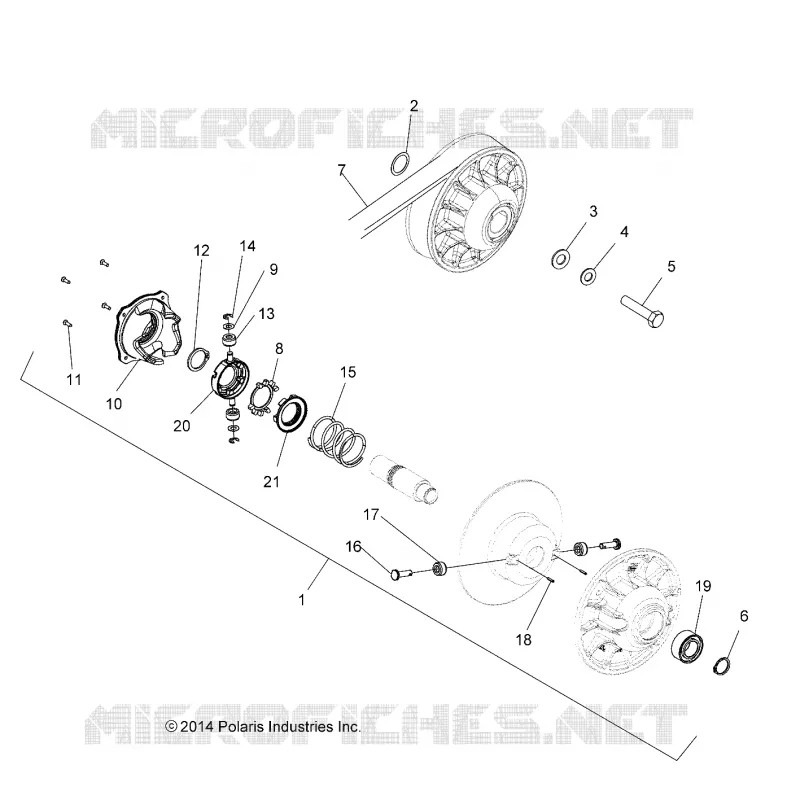 TRASMISSIONE, SECONDARY CLUTCH AND BELT